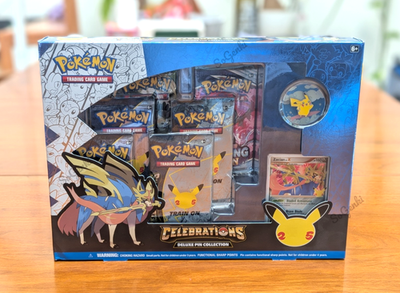 Pokemon TCG 25th Celebrations Deluxe Pin Collection Zacian Dented