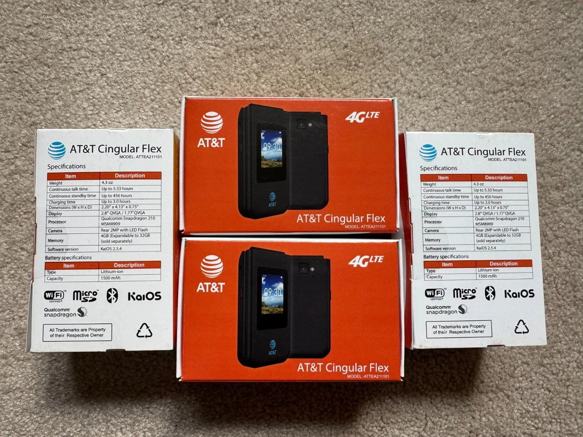 Teléfono Móvil Para Mayores AT&T Cingular Flex Android - Fácil De Usar, Con Garantía De 1 Año