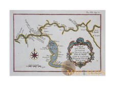 Antica mappa fiume Senegal di Bellin 1754 – Corso del Fiume Senegal