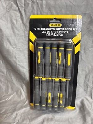 General Tools 610 10 Piece Precision Screwdriver Set with Case New in Package