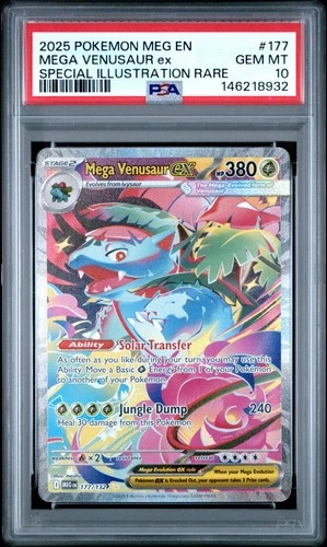 Pokemon TCG Mega Venusaur ex SIR 177/132 Me01: Mega Evolution - PSA 10 Gem Mint