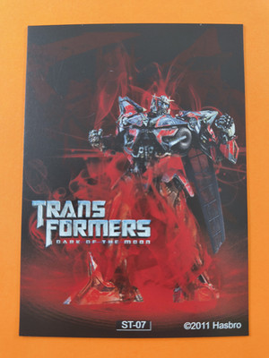 Transformers Dark Moon 2011 Hasbro/Enterplay Sentinel Prime Puzzle Card ST-07