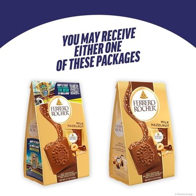 Ferrero Rocher Milk Hazelnut Chocolate Squares Individually Wrapped Gift 3.7oz