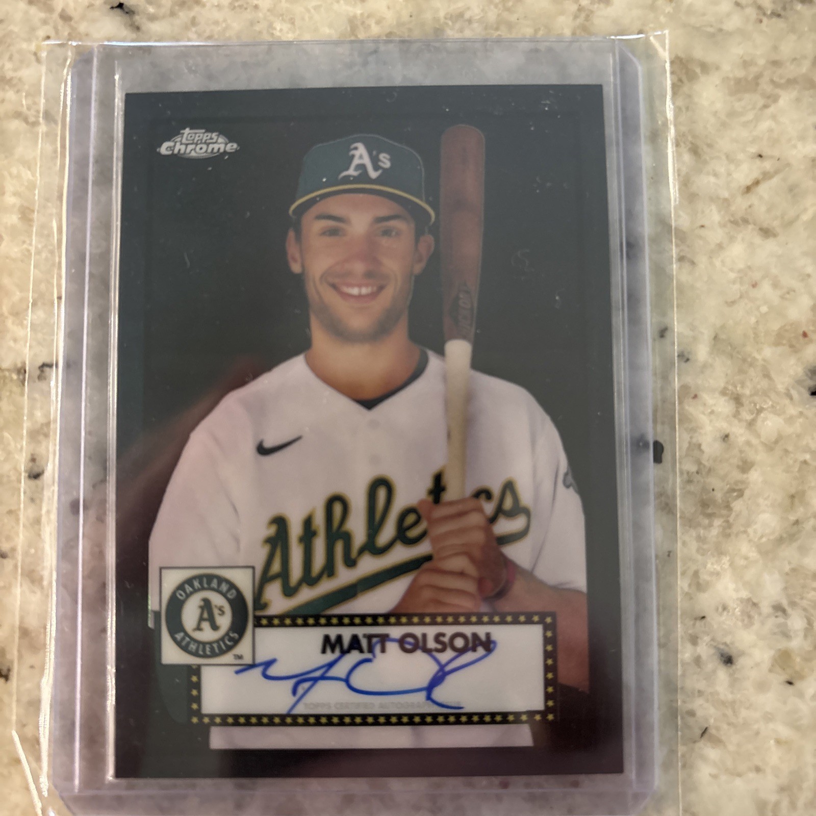 2021 Topps Chrome Platinum Anniversary Auto Matt Olson #PA-MO 4/10