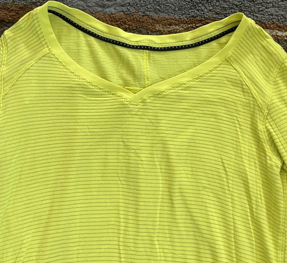Lululemon Shirt Womens Small Yellow Swiftly Tech Long Sleeve Athletic Running - Image 3 of 4