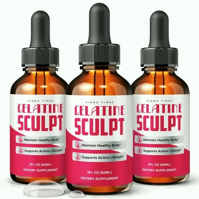 Gelatine Sculpt Drops, Natural Metabolism Support & Healthy Weight Loss - 3 Pack