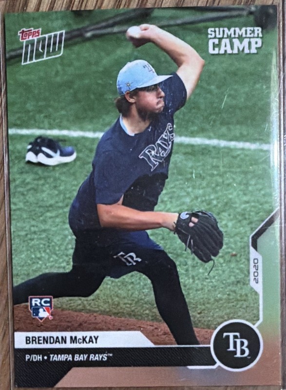 Topps 2020 Now Road to Opening Day Summer Camp Brendan McKay RC OD-464 Rays