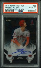 2019 Topps High Tek Shohei Ohtani Auto PSA 10 #HTA-SO Black /50 Gem Mint