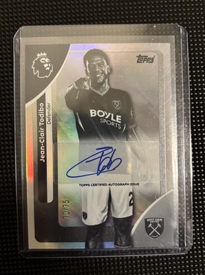 2025-26 Topps Premier League Jean-Clair Auto Todibo Black & White Foil /75