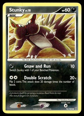 Stunky Stormfront Common 76/100 2008 Pokemon TCG