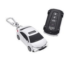 for Toyota Key Fob Cover Key Shell Upgraded Version with lamp-Key Pure White