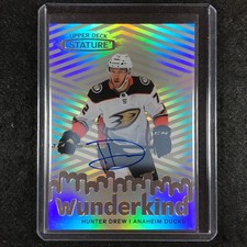 2022-23 Stature Hockey HUNTER DREW Wunderkind Auto Base #28
