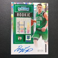 2020-21 Panini Contenders Payton Pritchard RC On Card Auto Cracked Ice /25