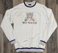 Green Bay West Wildcats Sweatshirt Crewneck Men’s XL USA Made Vintage 