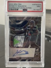 2022 Spectra - Aspiring Patch Autographs Kenneth Walker III Tri-color/60 RPA