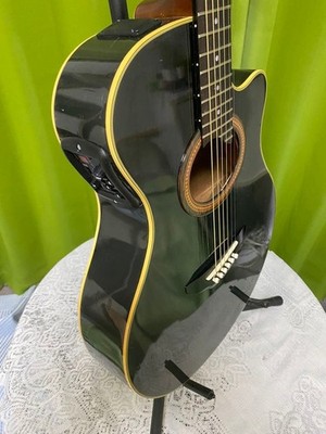 YAMAHA APX-6 Black Acoustic Electric Guitar Thin Body Cutaway Japan