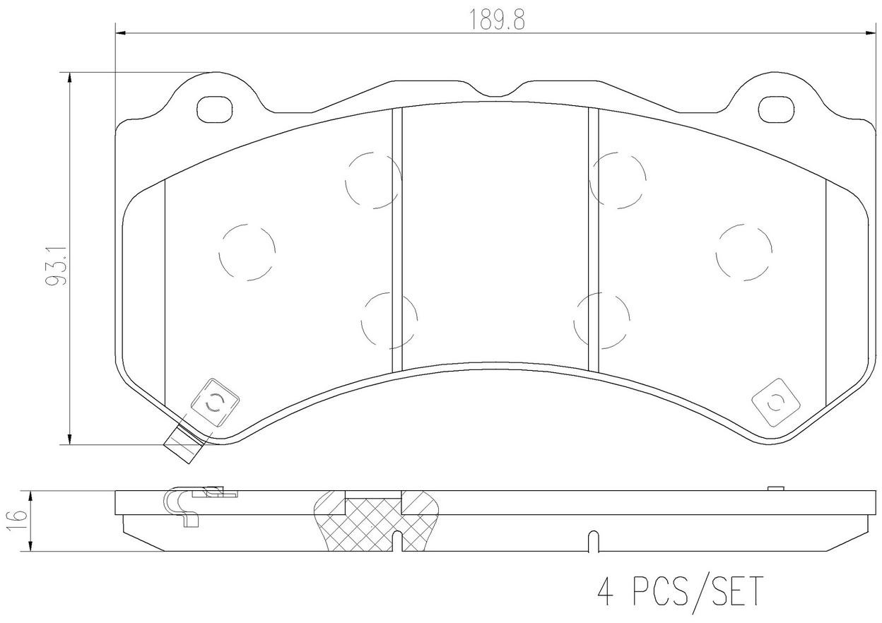 Lexus LFA 2012 Front Brake pad sets Set