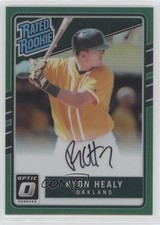 2017 Donruss Optic Rated Rookies Signatures Green Prizm 4/5 Ryon Healy Auto 0en
