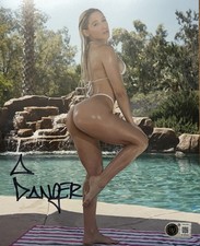 Abella Danger Signed 8x10 Photo Sexy Hot Beckett Witness COA Autograph