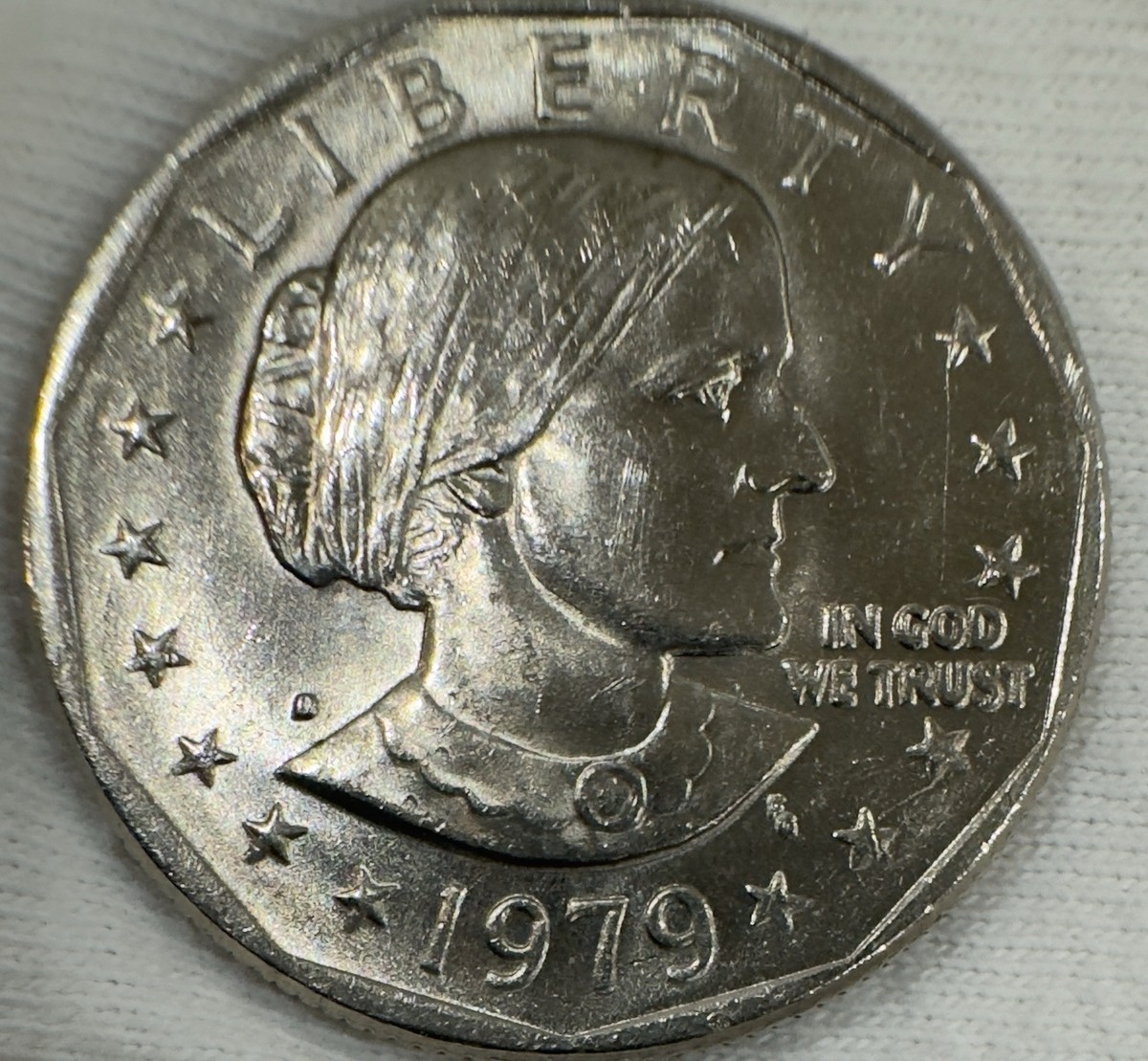 アブディール　バストボーイング　オリカラ 1979 D Susan B Anthony Dollar RARE Error Filled D Dot Pristine