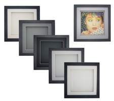 3D Dark Grey SQUARE Picture Photo Frame Flowers Record CD Medal Object Hobby,