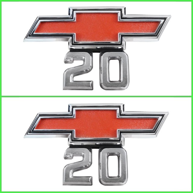 Trim Parts 9526 19671968 Chevrolet/GMC Truck Front Fender Emblem Set