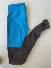 Alo Yoga Goddess Ribbed Leggings in Seaport Blue and Stormy Heather Size M