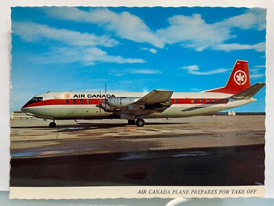 Air Canada Vickers Vanguard CF-TKL Toronto airport 1960s airline postcard