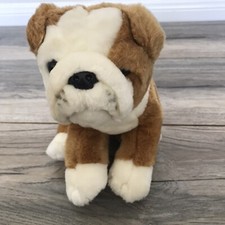 Animal Alley Bulldog Baby Puppy Light Brown White Stuffed Animal Plush Dog 10  
