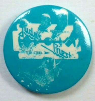 Judas Priest 1970s/80s Original Pin Badge British Band Heavy Metal