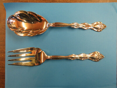 International Silverplate Interlude Cold Meat Fork 8 3/4'' & Casserole Spoon 9''
