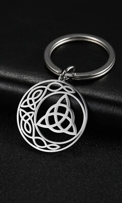 Schlüsselanhänger TRIQUETRA KELTISCHE KNOTEN Edelstahl Viking Wikinger