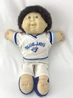 Vtg 1986 Cabbage Patch Kids Doll Fuzzy Brown Hair Teeth MLB Outfit #10 HM