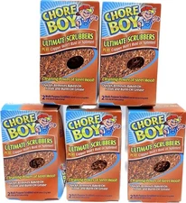10 Pcs Chore Boy 100% Pure Copper Scrubbers Scrubbing Pads For Pots and Pans!