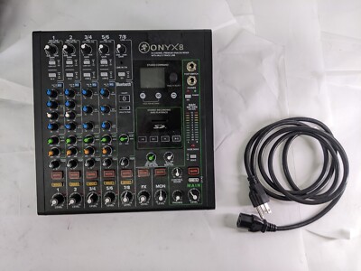 Mackie Onyx8, 8-Channel Premium Analog DJ Mixer with Multitrack USB