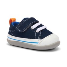 See Kai Run Stevie II INF Navy canvas early walking shoes, infant 3.5,NWT