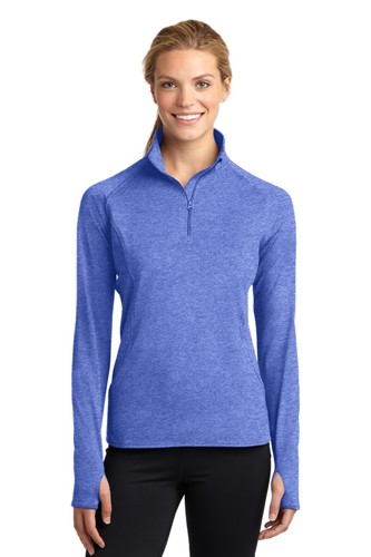 Sport-Tek Ladies Long Sleeve Sport Wick Stretch Half Zip Pullover - LST850 - Picture 14 of 18