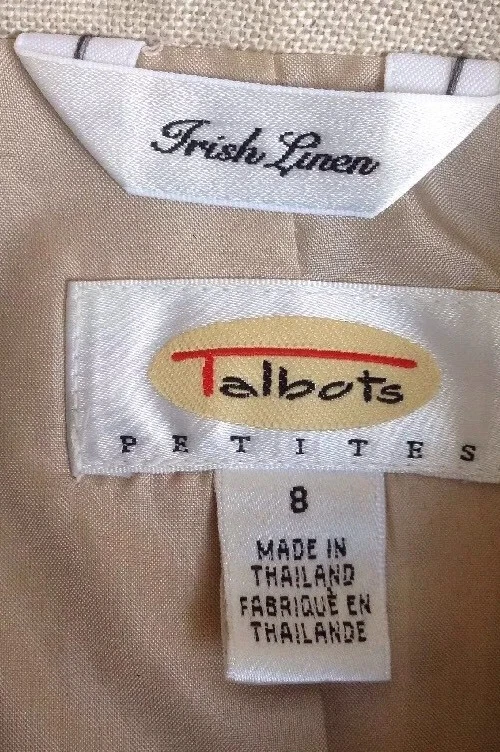 Blazer de lino para mujer 8 Petite Talbots Foto 3 de 4