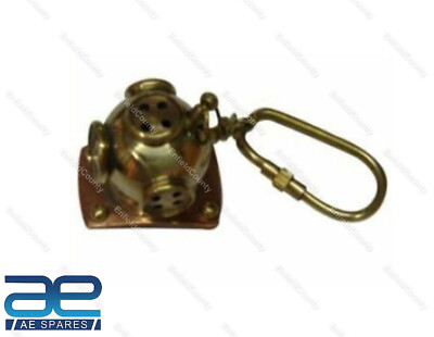 Helmet Shaped Brass Nautical Maritime Key Chain Keyring Key Fob AEs