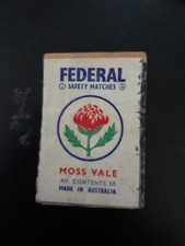 Australian Federal Matchbox Label Coats of Arms towns & cities moss vale