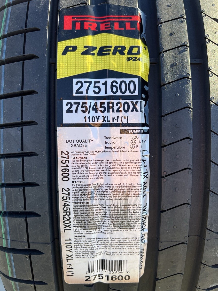 TWO BRAND NEW 275/45R20 Pirelli P Zero PZ4 Luxury Run Flat RFT BMW