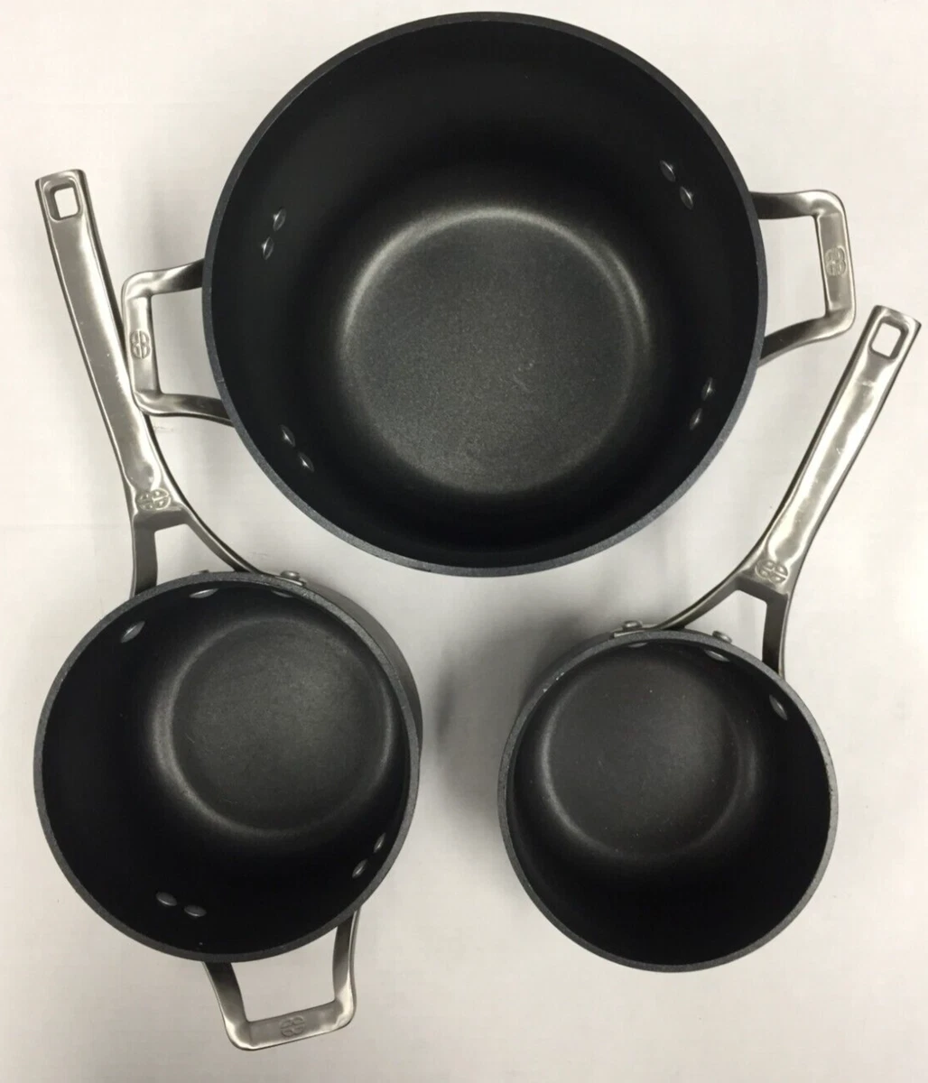 Calphalon Signature Non-Stick Cookware 3 pots with Lids (6 Pieces)