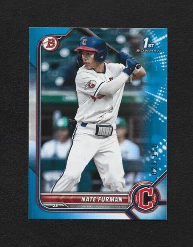 2022 Bowman Draft Nate Furman BD-182 Blue Parallel 29/150 Cleveland Guardians