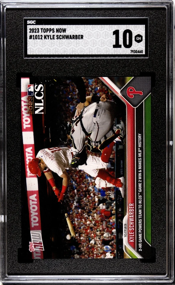 Kyle Schwarber - 2023 MLB TOPPS NOW Card 1012 NLCS HISTORY SGC 10 - Image 3 of 4