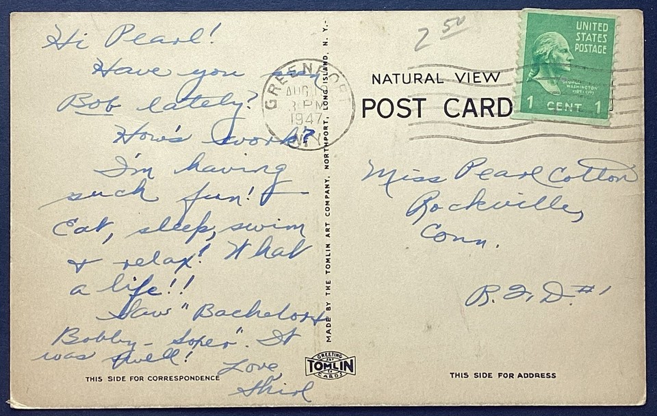 Greenport Roller Skating Rink Long Island New York Vintage Postcard