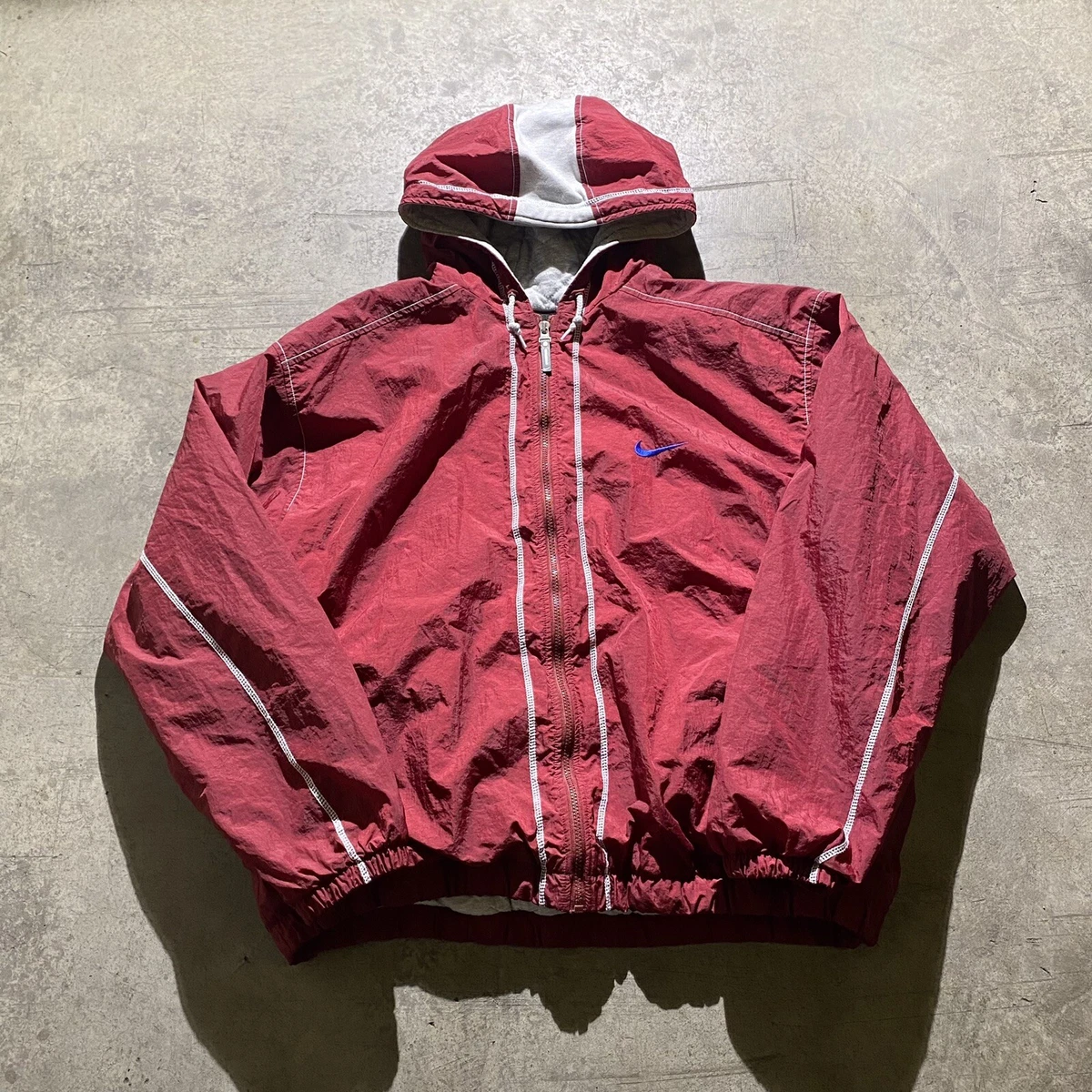 Burgundy clearance nike windbreaker