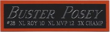 BUSTER POSEY GIANTS NAMEPLATE AUTOGRAPHED SIGNED BASEBALL-BAT-JERSEY-PHOTO-CAP