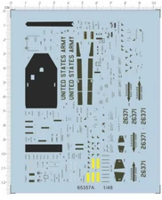 1/48 uh-60 Black Hawk Helicopter Markings Model Kit Water Slide Decal