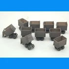 MINING CART (PUSH TYPE) HO Scale 1/87  Quantity 10  Gray color  Resin print.
