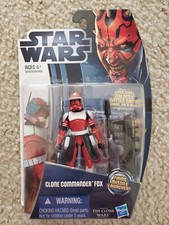 Star Wars The Clone Wars CW18 Clone Commander Fox 3.75  Action Figure MOC NEW